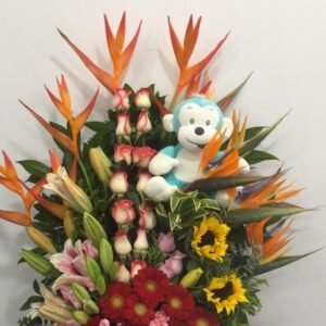 Arreglo Tropical con Osito